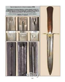 WW1 France SGCO M1916 dagger LE VENGEUR-the Avenger Fighting Knife orig scabbard