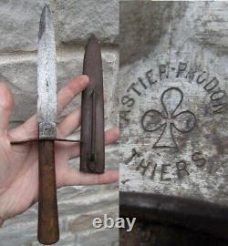 WW1 WW2 rare antique military fighting dagger knife sheath FRENCH ASTIER-PRODON