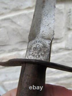 WW1 WW2 rare antique military fighting dagger knife sheath FRENCH ASTIER-PRODON