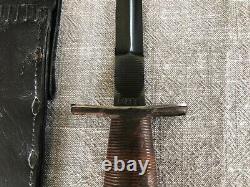WW2 Case V42 Stiletto Fighting Knife -US FSSF -V-42 Dagger -EXCEPTIONAL Cond
