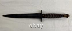 WW2 Fairbairn Sykes Stiletto Dagger Fighting Knife Sheffield England Vtg Antique