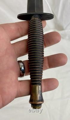 WW2 Fairbairn Sykes Stiletto Dagger Fighting Knife Sheffield England Vtg Antique