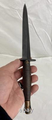 WW2 Fairbairn Sykes Stiletto Dagger Fighting Knife Sheffield England Vtg Antique
