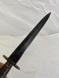 WW2 Fairbairn Sykes Stiletto Dagger Fighting Knife Sheffield England Vtg Antique