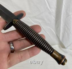 WW2 Fairbairn Sykes Stiletto Dagger Fighting Knife Sheffield England Vtg Antique