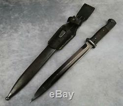 WW2 German MATCHING # combat bayonet with 1940 belt frog hanger sword dagger knife