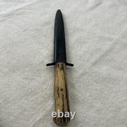 WW2 German Pilot Boot Trench Fighting Knife Dagger w Original Scabbard Marked 5