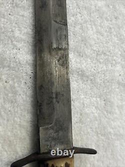 WW2 German Pilot Boot Trench Fighting Knife Dagger w Original Scabbard Marked 5