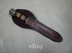 WW2 Handmade THEATER Fighting DAGGER KNIFE withPancake Sheath