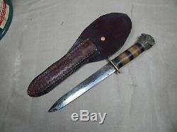 WW2 Handmade THEATER Fighting DAGGER KNIFE withPancake Sheath