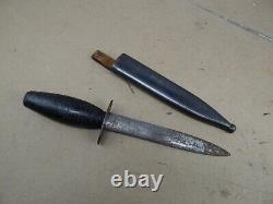 WW2 Handmade Theater FIGHTING DAGGER Knife withmetal Sheath