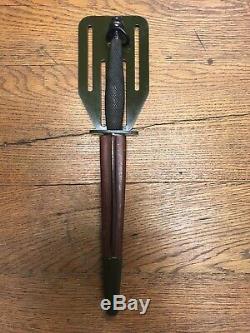 WW2 OSS Stiletto Dagger Fighting Knife & Original Pancake Sheath Rare