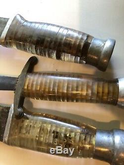 WW2 US Army Fighting Knife Dagger Clear Handle Persian Gulf Command Rare