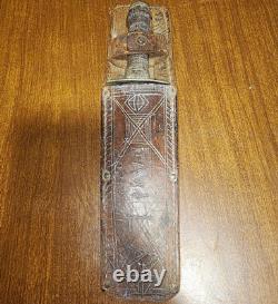 WW2 WWII Theater Fighting Knife Dagger Sheath ID SGT Joseph Failla 27th Inf Div