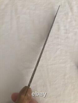 WW2 WWII Theater Made US Large Fighting Knife Dagger Bowie Floral Grip NAMED