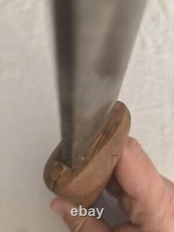 WW2 WWII Theater Made US Large Fighting Knife Dagger Bowie Floral Grip NAMED