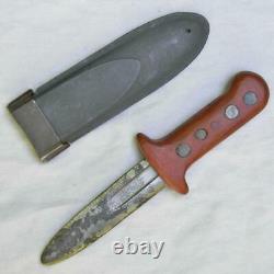 WW2 era American fighting dagger/boot knife made from M1905 blade, NORD scabbard