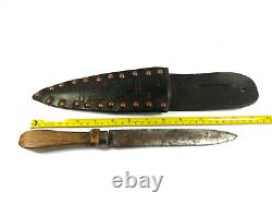 WWI French Trench Knife Boot Combat Fighting Dagger with Unique Sheath