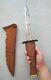 Wwi/ii Huge 20.75 Dagger Combat Knife Blood Groove Wood Handle Cross Withsheath