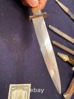 WWI WW2 German trench fighting boot knife dagger from an old collection