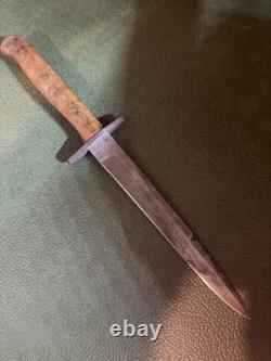 WWII 1943 Theater Made Fighting Knife Dagger Trench Art Combat Blade Rare