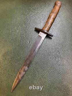 WWII 1943 Theater Made Fighting Knife Dagger Trench Art Combat Blade Rare