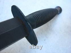 WWII British Fairbairn Sykes Dagger Fighting Knife Sheffield England With Sheath