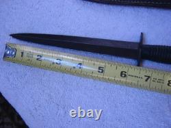 WWII British Fairbairn Sykes Dagger Fighting Knife Sheffield England With Sheath