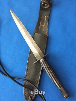 WWII British Fairbairn Sykes F-S Commando dagger Fighting Knife sheath scabbard