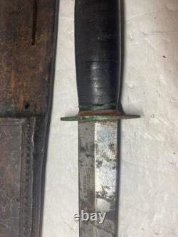 WWII British Taylor Eye Witness Sheffield Fighting Dagger Fixed Blade Knife