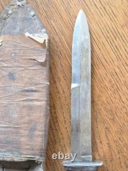 WWII Era US M3 Fighting Knife M6 Leathr Sheath 6.5 Blade Military Combat Dagger