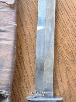 WWII Era US M3 Fighting Knife M6 Leathr Sheath 6.5 Blade Military Combat Dagger