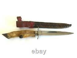 WWII French Trench Boot Combat Dagger Fighting Knife Deer Foot Taxidermy