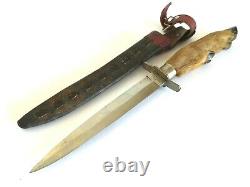 WWII French Trench Boot Combat Dagger Fighting Knife Deer Foot Taxidermy WWI