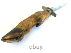 WWII French Trench Boot Combat Dagger Fighting Knife Deer Foot Taxidermy WWI