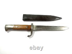 WWII Italian Trench Boot Fighting Knife Combat Dagger 1891 Carcano Bayo Cut Down