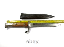 WWII Italian Trench Boot Fighting Knife Combat Dagger 1891 Carcano Bayo Cut Down