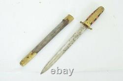 WWII NATIONALIST CHINESE ARMY OFFICER DAGGER DIRK FIGHTING KNIFE With SCABBARD