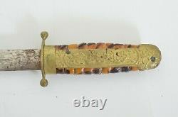 WWII NATIONALIST CHINESE ARMY OFFICER DAGGER DIRK FIGHTING KNIFE With SCABBARD