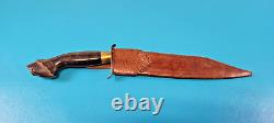 WWII Philippines 1945 Fighting Knife Dagger Talibon + Leather Sheath