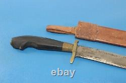 WWII Philippines Fighting Dagger Knife c. 1945 + Leather Sheath