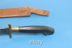 WWII Philippines Fighting Dagger Knife c. 1945 + Leather Sheath