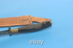 WWII Philippines Fighting Dagger Knife c. 1945 + Leather Sheath