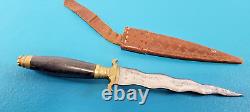 WWII Philippines Military Dagger Knife Moro KRIS Major W. C Carreras Officer