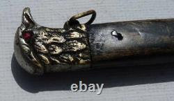 WWII Royal Romanian Officer Dagger or Fighting knife with Ruby Eyed Eagle
