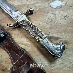 WWII Swedish Sweden Mattsson Mora Lions Head Fighting Knife Dagger Dress Lion