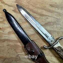 WWII Swedish Sweden Mattsson Mora Lions Head Fighting Knife Dagger Dress Lion