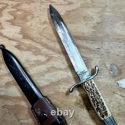 WWII Swedish Sweden Mattsson Mora Lions Head Fighting Knife Dagger Dress Lion