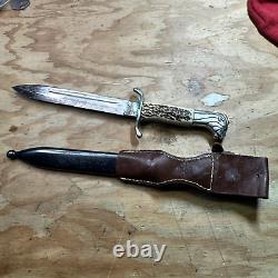 WWII Swedish Sweden Mattsson Mora Lions Head Fighting Knife Dagger Dress Lion