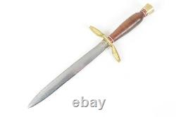 WWII Theater Trench Luftwaffe Style Dagger Fighting Knife Red Spacer Wood Grip